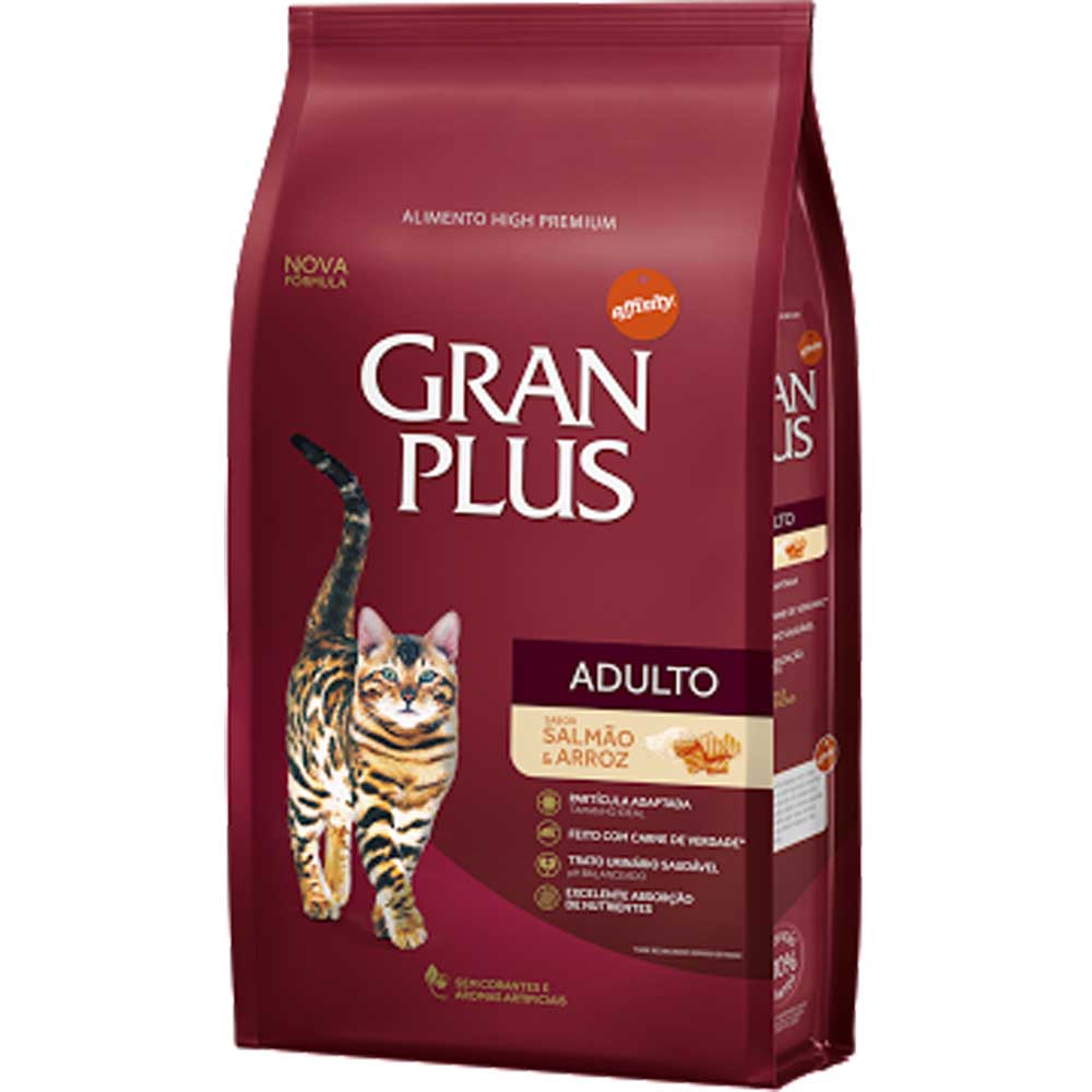 GranPlus Salmão e Arroz para Gatos Adultos